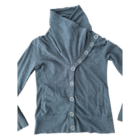 Brooklyn Industries funnel neck diagonal closing jacket navy medium - Picture 4 of 16